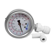 WECO Water Pressure Gauge with 3/8" and 1/4" Quick Connect Fittings