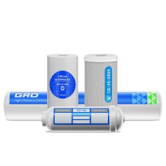 WECO TINY-SET4-50 Filter Set - Complete Replacement Filter Kit with RO Membrane, Pre & Post Filters