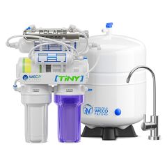 WECO TINY-150ALKUV Compact Undersink Reverse Osmosis Water Filtration System with UV and pH Neutralizer Filter