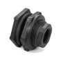 Bulkhead Poly Tank Fitting 1 in FNPT x 1 in FNPT  2-1/4 in Hole with Gasket